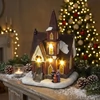 Kép 2/2 - Dekoráció MagicHome Karácsony, templom, 4 LED meleg fehér, 3xAA, beltéri, 12,50x12,30x18 cm