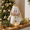 Kép 2/2 - Figura MagicHome Karácsonyi, Hóember, báránybőr sapka, 29 cm