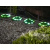 Kép 3/4 - Lámpa Strend Pro 6155, Gyepburkoló lapok 4 db, 24 cm, műfűből készült napelemes körök, 4x 8 LED, AA