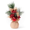 Kép 3/3 - Dekoráció MagicHome Karácsony, Ágacskák jutában, gömbbel, 23 cm, 2db