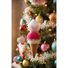 Kép 2/3 - Dekoráció MagicHome Karácsony Candy Line, fagylalt, piros, függő, 16 cm