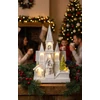 Kép 2/2 - Dekoráció MagicHome Karácsony, templom Betlehemmel, 6 LED fehér, 3xAA, beltéri, 17x13x25 cm