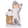 Kép 1/2 - Dekoráció MagicHome Karácsony, kisfiú ládával, 1 LED, 3xAA, kerámia, 33x23x45 cm