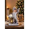 Kép 2/2 - Dekoráció MagicHome Karácsony, kisfiú ládával, 1 LED, 3xAA, kerámia, 33x23x45 cm