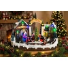 Kép 2/2 - Dekoráció MagicHome Karácsony, falu, 15 LED, színes, dallamokkal, 3x AA, beltéri, 33,50x18x20 cm