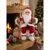 Kép 2/2 - Dekoráció MagicHome Karácsony, Mikulás, ülő, 46 cm