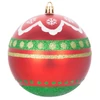 Kép 5/5 - Gömbök MagicHome Karácsony, 4 db, piros - zöld, ornamentikával, karácsonyfára, 10 cm
