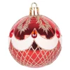Kép 3/4 - Gömbök MagicHome Karácsony, 9 db, piros ornamentikával, karácsonyfára, 6 cm