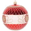 Kép 2/5 - Gömbök MagicHome Karácsony, 4 db, piros, ornamentikával, karácsonyfára, 10 cm