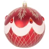 Kép 3/5 - Gömbök MagicHome Karácsony, 4 db, piros, ornamentikával, karácsonyfára, 10 cm