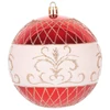 Kép 5/5 - Gömbök MagicHome Karácsony, 4 db, piros, ornamentikával, karácsonyfára, 10 cm
