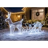 Kép 2/3 - Dekoráció MagicHome Karácsony, rénszarvas szánkóval, 312x LED hideg fehér, 230V, 50 Hz, kültéri, 59x