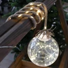 Kép 2/2 - Dekoráció MagicHome Karácsony Balldeco, gömb kötélen, 50x mLED meleg fehér, 3xAA, IP20, beltéri, vil