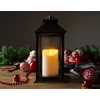 Kép 1/2 - Lámpás MagicHome Karácsonyi, LED meleg fehér, 3xAAA, műanyag, barna-réz, 14x14x33 cm, mozgó láng