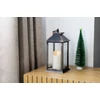 Kép 2/2 - Lámpás MagicHome Karácsonyi, LED meleg fehér, 3xAAA, műanyag, barna-réz, 14x14x33 cm, mozgó láng