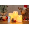 Kép 2/2 - Gyertyák MagicHome Karácsonyi, szett 3 db, LED, 3xAAA, valódi viasz, egyszerű világítás, időzítő, mo