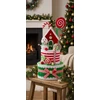 Kép 2/3 - Dekoráció MagicHome Karácsony, Candy Line torta, 27x57 cm