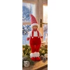 Kép 3/3 - Figura MagicHome Karácsony, Kisfiú nadrágban, textil, piros-fehér, 17x13x48 cm