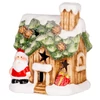 Kép 1/3 - Dekoráció MagicHome Karácsony, házikó Mikulással, LED, terrakotta, 10x8,3x12,2 cm