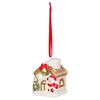 Kép 3/4 - Dekoráció MagicHome Karácsony, házikó hóemberrel, LED, terrakotta, függő, 5,8x5x7 cm