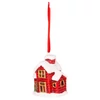 Kép 1/4 - Dekoráció MagicHome Karácsony, házikó, LED, terrakotta, függő, 5,5x5x7,2 cm