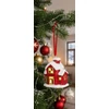 Kép 2/4 - Dekoráció MagicHome Karácsony, házikó, LED, terrakotta, függő, 5,5x5x7,2 cm