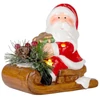Kép 3/4 - Dekoráció MagicHome Karácsony, Mikulás szánkón, LED, terrakotta, 12,6x8,5x11,5 cm