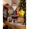 Kép 2/3 - Dekoráció MagicHome Karácsony, Mikulás táskával és fenyőfával, LED, 3xAAA, 30 cm
