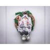 Kép 1/2 - Dekoráció MagicHome Karácsony, Mikulás ülve a koszorúban, koszorú, 30 cm