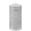 Kép 1/2 - Gyertya MagicHome Karácsonyi, 5,5x12 cm, henger alakú, ezüst, csillámos