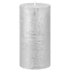 Kép 1/2 - Gyertya MagicHome Karácsonyi, 6,9x13 cm, henger alakú, ezüst, metál hatású