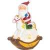 Kép 1/2 - Dekoráció MagicHome Karácsony, Mikulás lovon, LED, polirezin, 12x5,5x18 cm