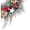 Kép 2/4 - Koszorú MagicHome, karácsonyi, természetes, függő, fenyőágakkal és csillagokkal, 39 cm
