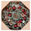 Kép 3/4 - Koszorú MagicHome, karácsonyi, természetes, függő, fenyőágakkal és csillagokkal, 39 cm