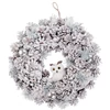 Kép 1/4 - Koszorú MagicHome, karácsonyi, természetes, krémszínű, függő, bagollyal, 40 cm