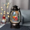 Kép 5/5 - Lámpás MagicHome Karácsonyi Retro, LED meleg fehér, Mikulással, csillámmal, fekete, 3xAA, műanyag, 1
