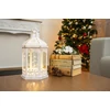 Kép 2/2 - Lámpás MagicHome Karácsonyi Morocco, LED meleg fehér, fehér, 3xAAA, műanyag, időzítő, 18x15x32 cm