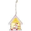 Kép 1/2 - Dekoráció MagicHome Karácsony, hóember házikóban, LED, függő, 9,2x3x10,4 cm