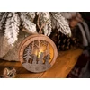 Kép 3/3 - Dekoráció MagicHome Karácsony, hóember gömbben, LED, függő, MDF, 8,5x2x8,5 cm