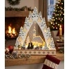 Kép 2/2 - Dekoráció MagicHome Karácsony, falu templommal, LED, MDF, 30x7x33,5 cm, 2x AAA