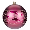 Kép 2/4 - Gömbök MagicHome Karácsony, 4 db, bordó, matt, dekorációval, karácsonyfára, 10 cm