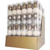 Kép 1/6 - Gömbök MagicHome Karácsony, 8 db, fehér-ezüst-bronz, karácsonyfára, 5 cm, Sellbox 36 tubus
