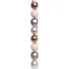 Kép 2/6 - Gömbök MagicHome Karácsony, 8 db, fehér-ezüst-bronz, karácsonyfára, 5 cm, Sellbox 36 tubus