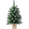 Kép 1/5 - Karácsonyfa MagicHome Karácsonyi Belo, juta zsákos jegenyefenyő, havas végek, extra sűrű, 60 cm