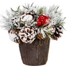 Kép 1/2 - Ikebana MagicHome Karácsony, havas fenyőágakkal, fa utánzat, 18 cm
