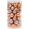 Kép 1/8 - Gömbök MagicHome Karácsony, készlet, 65 db, rózsaarany, vegyes, karácsonyfára