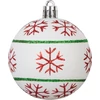 Kép 3/8 - Gömbök MagicHome Karácsony, készlet, 32 db, piros-zöld-fehér, vegyes, karácsonyfára