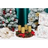 Kép 3/3 - Gyertya MagicHome Karácsonyi, 4,8x8 cm, henger alakú, csomag 4 db, arany, csillámos, adventi