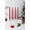 Kép 3/4 - Gyertya MagicHome, karácsonyi, 25 cm, csomag 4 db, piros, spirális, csavart