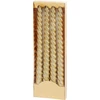 Kép 1/6 - Gyertya MagicHome, karácsonyi, 25 cm, csomag 4 db, arany, spirális, csavart0500000079669